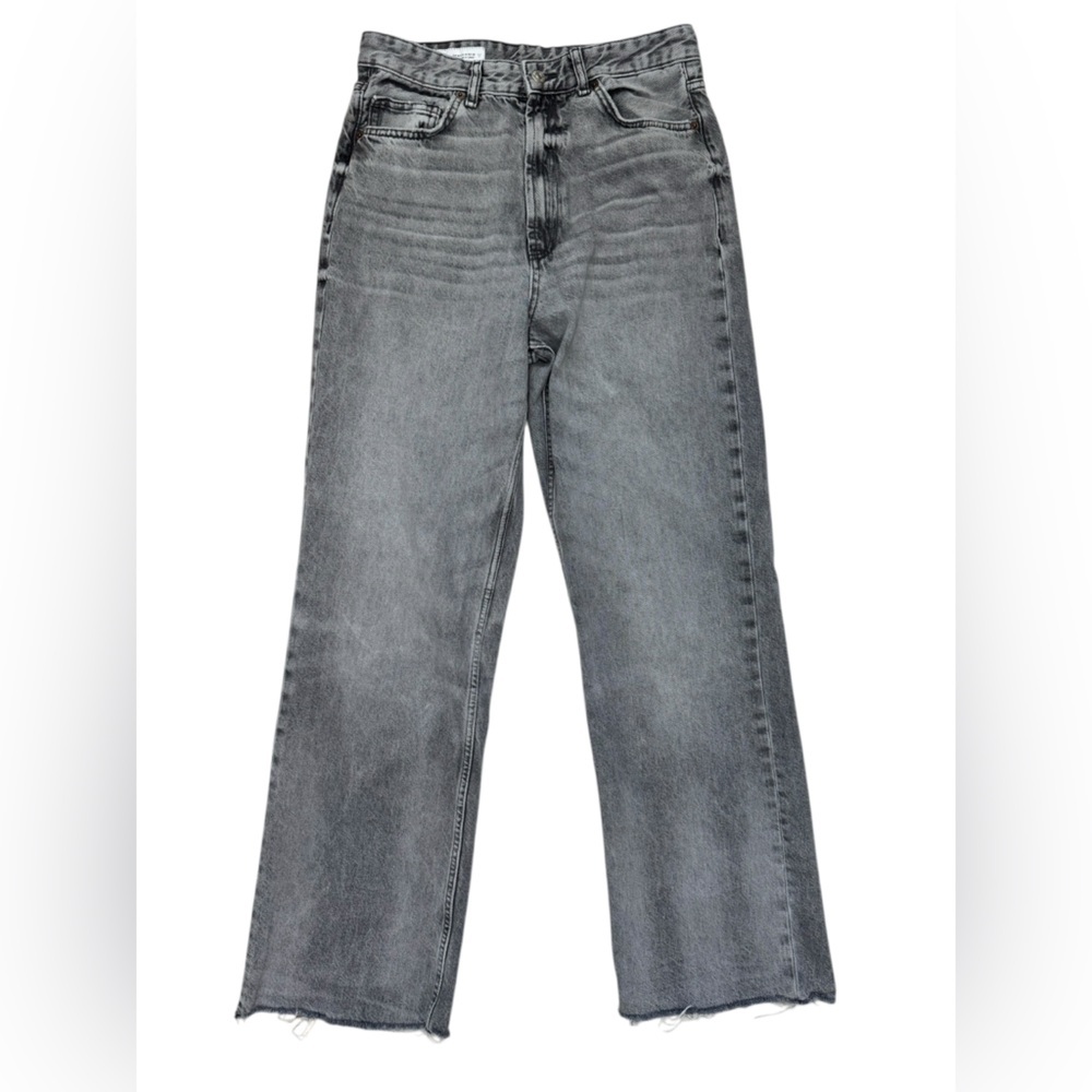 Zara Washed Gray Denim Jeans